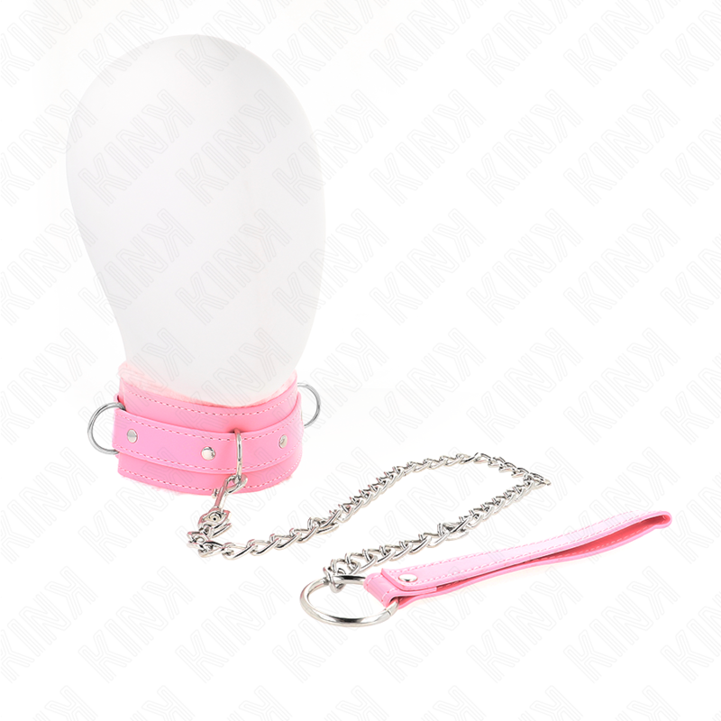 KINK - COLLAR CON CORREA 65 CM CON RESTRICCIONES ROSA AJUSTABLE 36-42 CM X 5.5 CM KINK