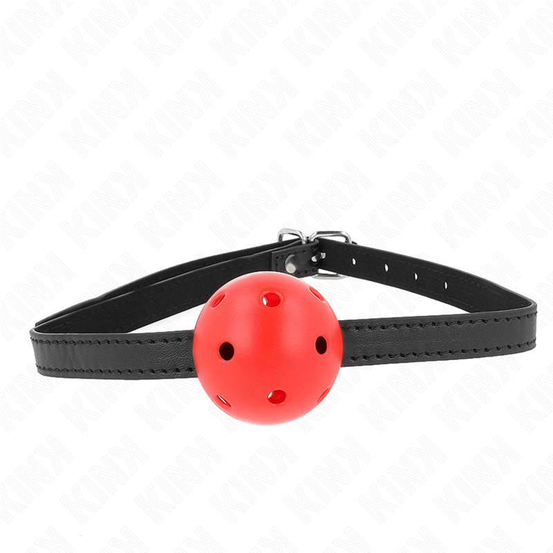 KINK - MORDAZA DE BOLA 4.5 CM TRANSPIRABLE SIMPLICITY ROJO 62 x 1.5 CM KINK