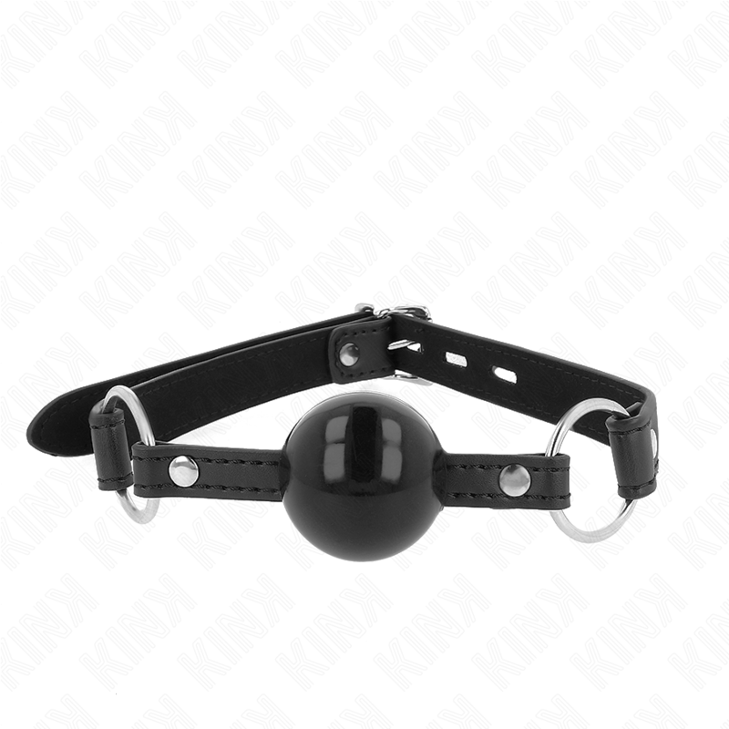KINK - MORDAZA DE BOLA 4 CM TPE CON CANDADO NEGRO 60 x 2 CM KINK