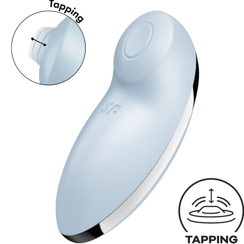 SATISFYER - TAP & CLIMAX 2 VIBRADOR & ESTIMULADOR AZUL SATISFYER VIBRATOR