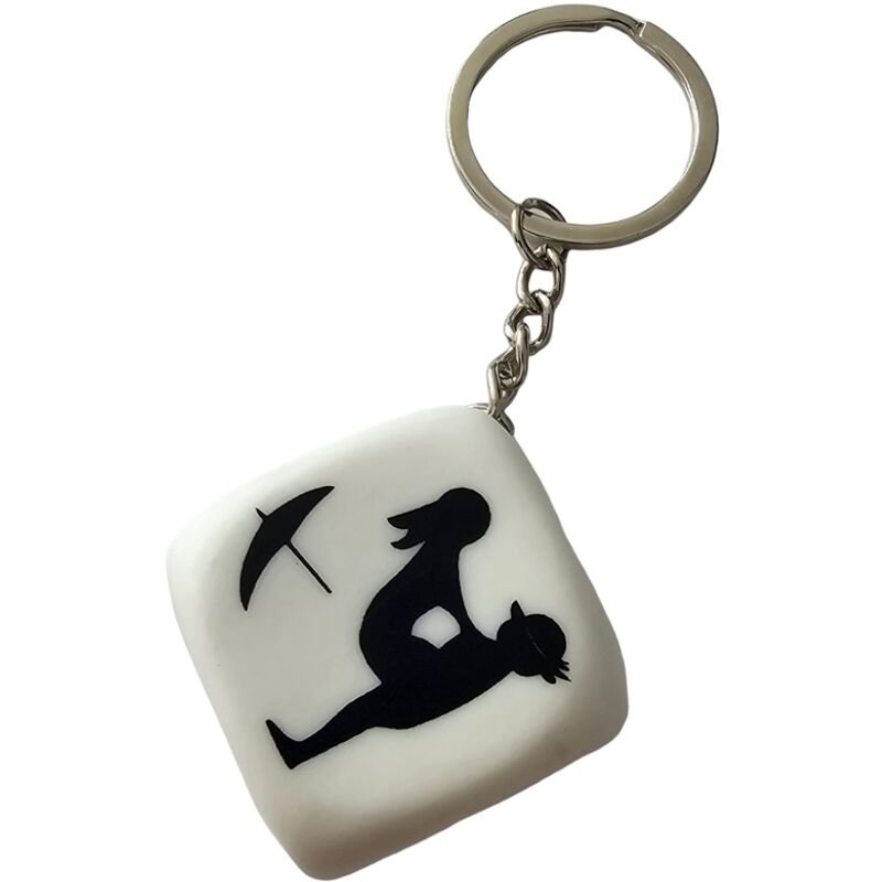 Comprar Diablo Picante - Llavero Dado Blanco Con Posturas