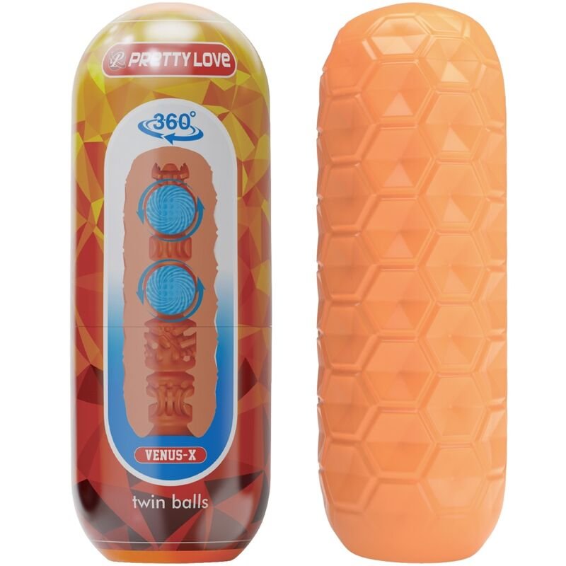 Comprar Pretty Love - Twin Balls Masturbador Masculino Naranja