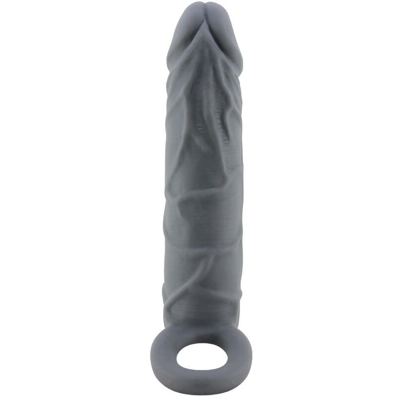 PRETTY LOVE - FUNDA DE PENE DE PIEL REALÍSTICA GRIS OSCURO PRETTY LOVE