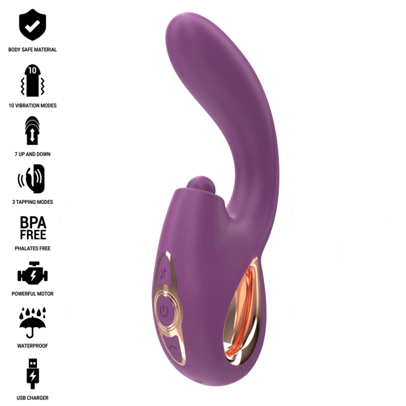 INTENSE - LALI VIBRADOR PUNTO G MULTIFUNCIÓN ESTIMULACIÓN & EMPUJE & VIBRACIÓN MORADO INTENSE FUN