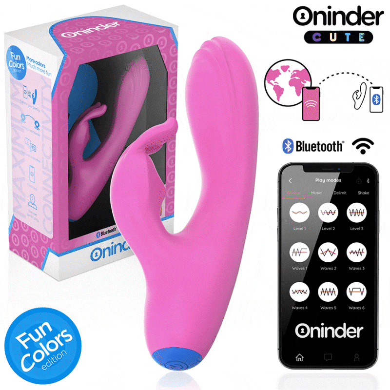 ONINDER CUTE - LOVE BUNNY VIBRADOR PUNTO G Y CLITORIS - APP MUNDIAL GRATUITA ONINDER CUTE