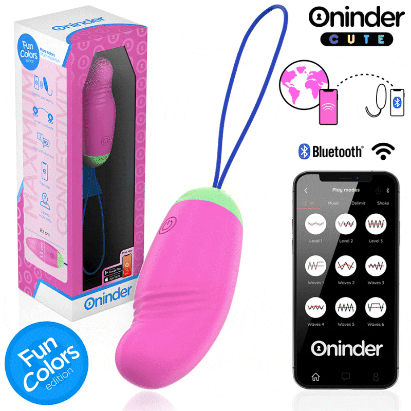 ONINDER CUTE - LOVE PLEASURE HUEVO VIBRO-ROTADOR 360 SILICONA - APP MUNDIAL GRATUITA ONINDER CUTE