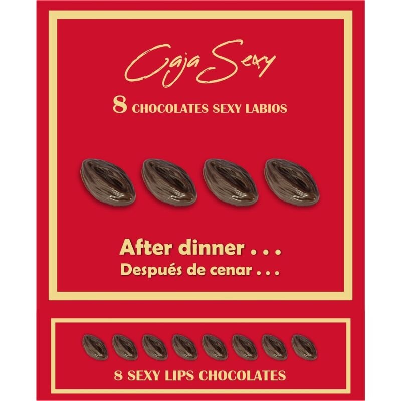 DIABLO PICANTE - CAJA 8 CHOCOLATINAS FORMA VAGINA DIABLO PICANTE