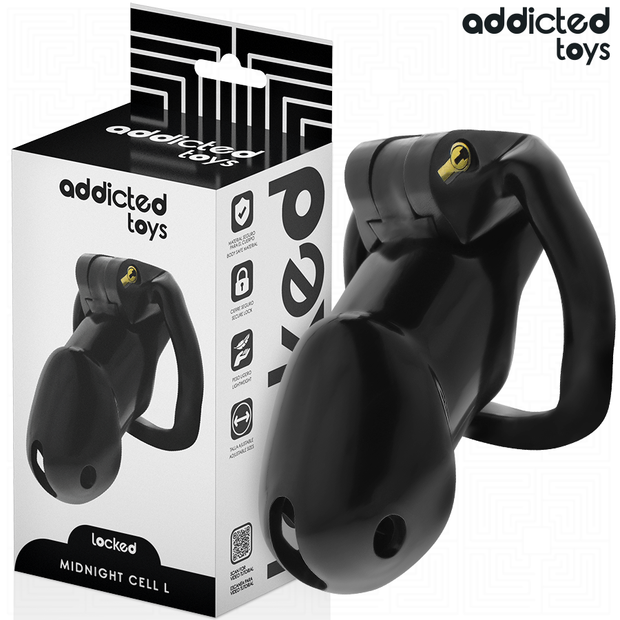 ADDICTED TOYS LOCKED - MINDNIGHT CELL JAULA PARA PENE TALLA L ADDICTED TOYS LOCKED