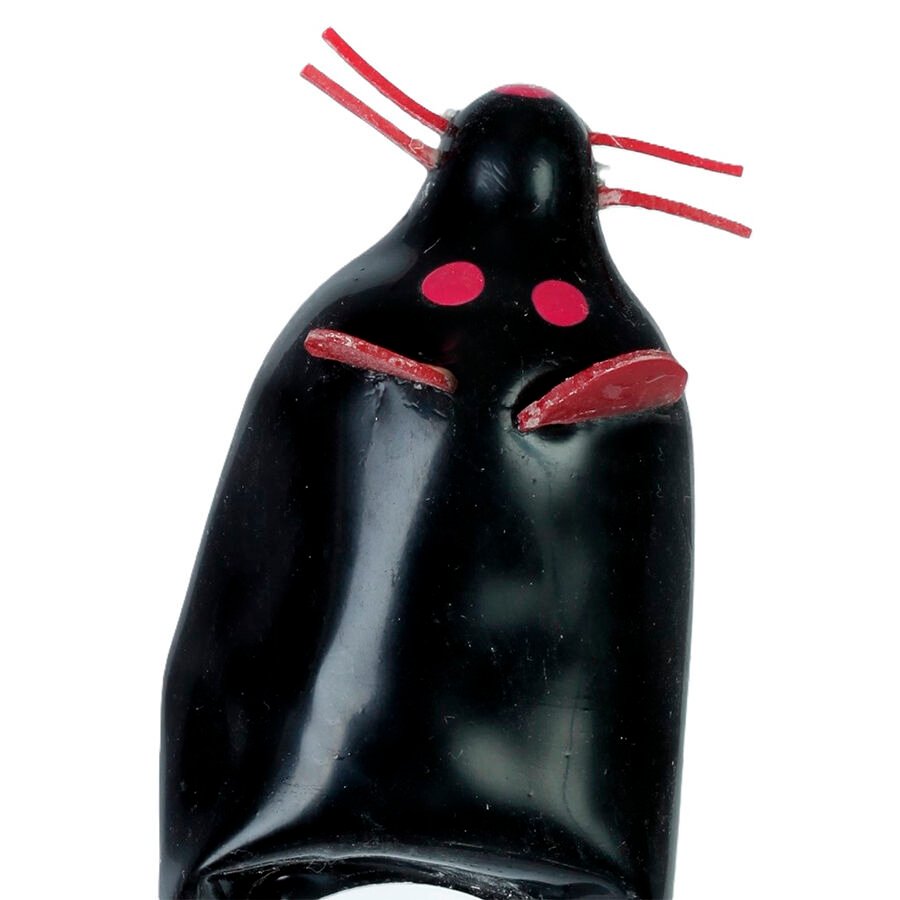 Comprar Condomerie - Preservativo Decorativo Pintado A Mano Ratón Negro Xl