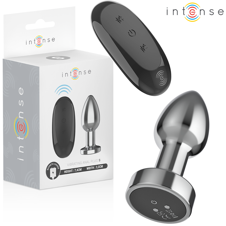 INTENSE - PLUG ANAL 10 VIBRACIONES METAL CON CONTROL REMOTO S INTENSE ANAL TOYS