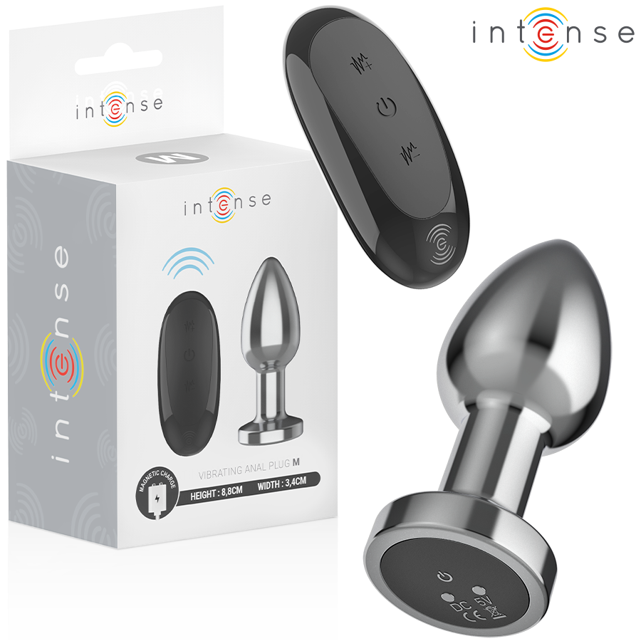 INTENSE - PLUG ANAL 10 VIBRACIONES METAL CON CONTROL REMOTO M INTENSE ANAL TOYS
