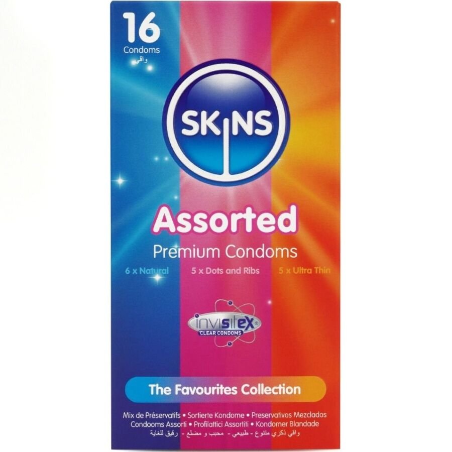 SKINS - SURTIDO PRESERVATIVOS PREMIUM PACK 16 SKINS