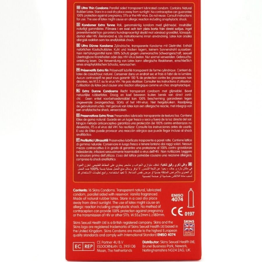 SKINS - ULTRAFINOS PRESERVATIVOS PREMIUM PACK 16