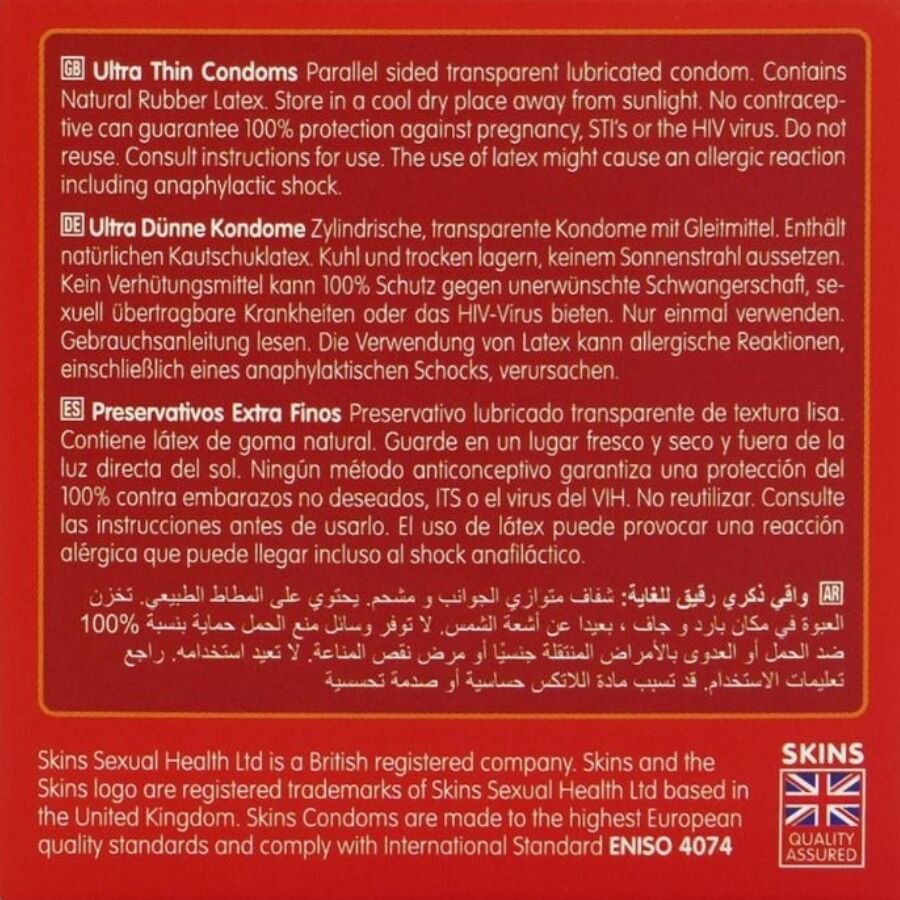 SKINS - ULTRAFINOS PRESERVATIVOS PREMIUM PACK 4