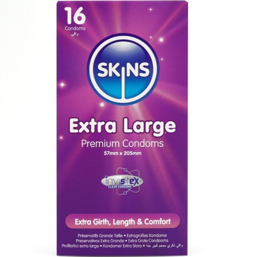 SKINS - TAMAÑO XL PRESERVATIVOS PREMIUM PACK 16 SKINS