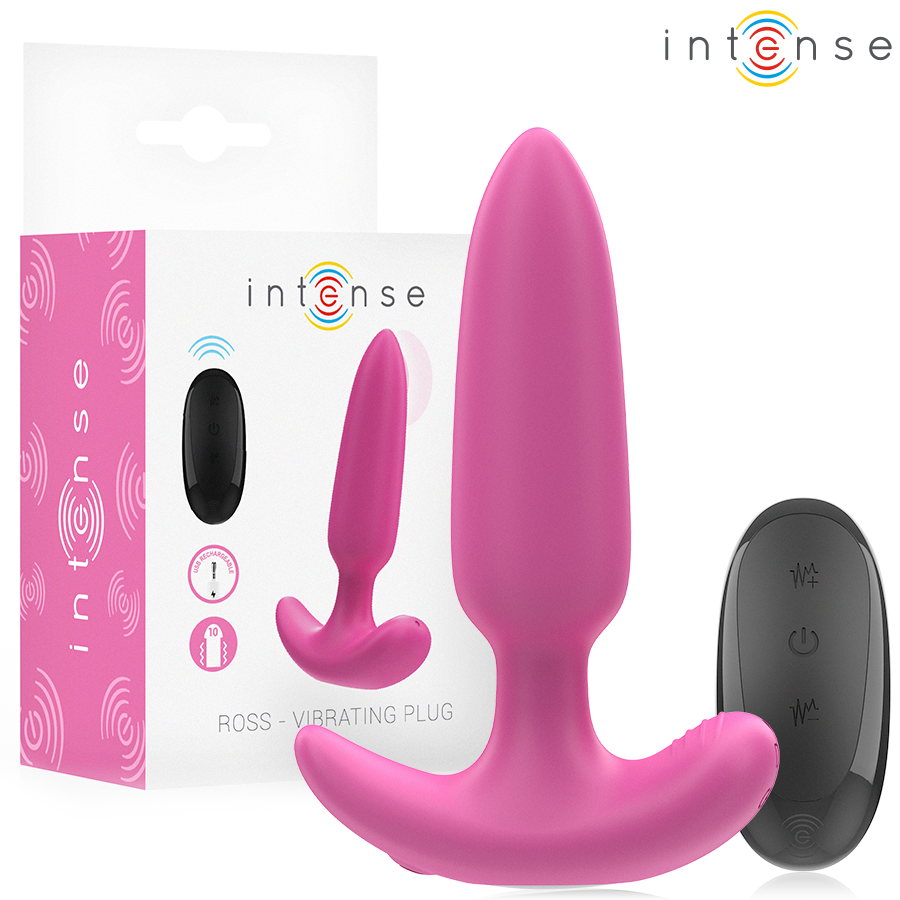 INTENSE - ROSS PLUG ANAL 10 VIBRACIONES ROSA CONTROL REMOTO INTENSE ANAL TOYS