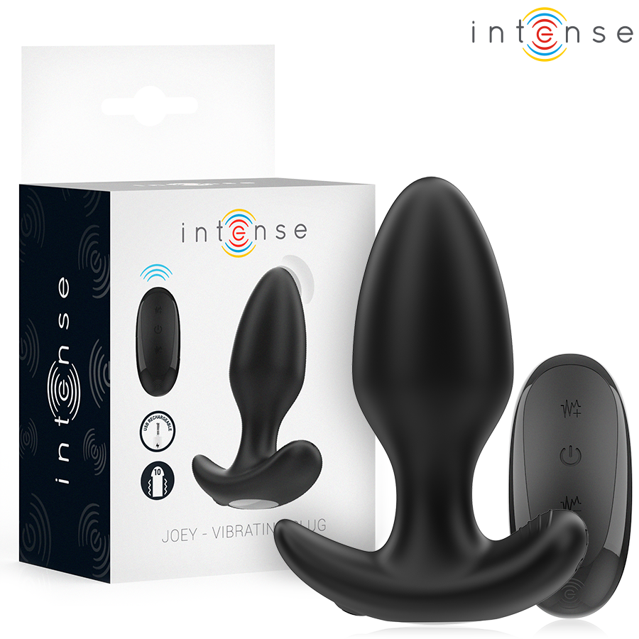 INTENSE - JOEY PLUG ANAL 10 VIBRACIONES NEGRO CONTROL REMOTO INTENSE ANAL TOYS