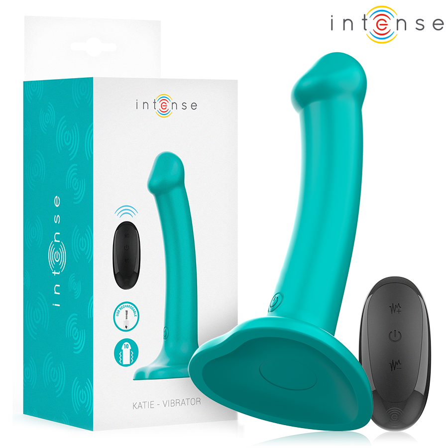 Comprar Intense - Katie Vibrador Con Ventosa 10 Vibraciones Azul Oscuro Control Remoto