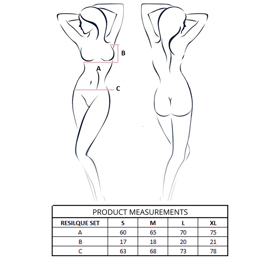 PASSION - RESILQUE SET SUJETADOR + TANGA BLANCO L/XL