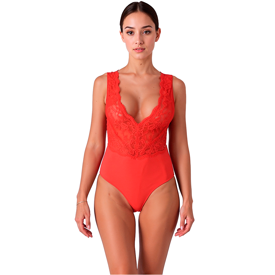 PASSION - EVALIE BODY ROJO L/XL PASSION WOMAN TEDDIES