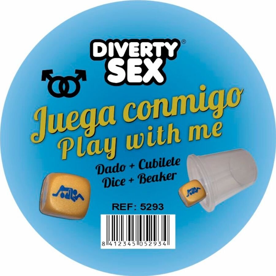 Comprar Diablo Picante - Dado Duro Dorado Posturas Chicos Con Cubilete