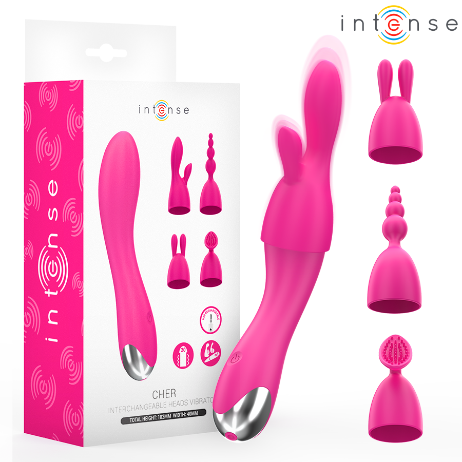 INTENSE - CHER VIBRADOR 20 PATRONES CON CABEZALES INTERCAMBIABLES INTENSE FUN