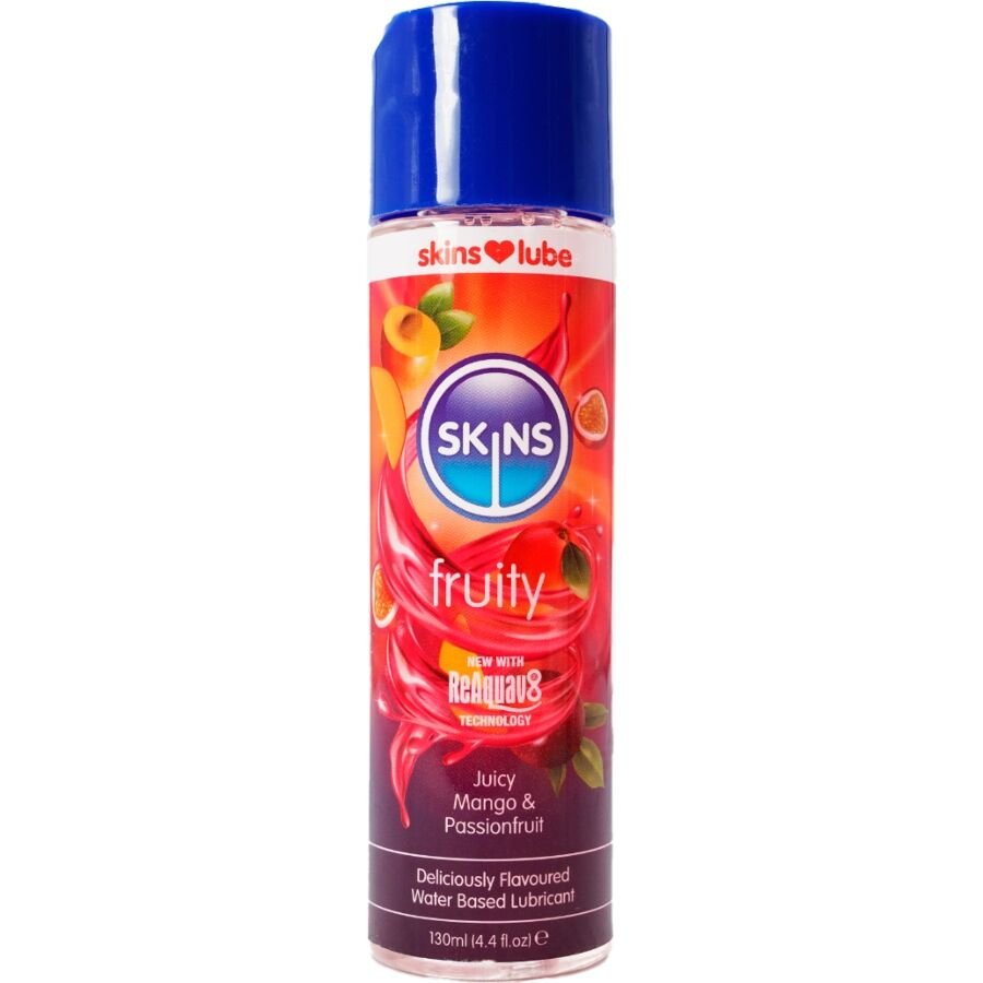 SKINS - FRUITY LUBRICANTE BASE DE AGUA MANGO & FRUTA PASIÓN 130 ML SKINS