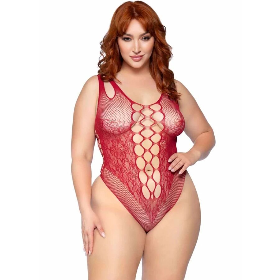 LEG AVENUE - 81641X BODY TIRANTES SIN COSTURAS BURDEOS TALLA 1X/2X LEG AVENUE TEDDIES
