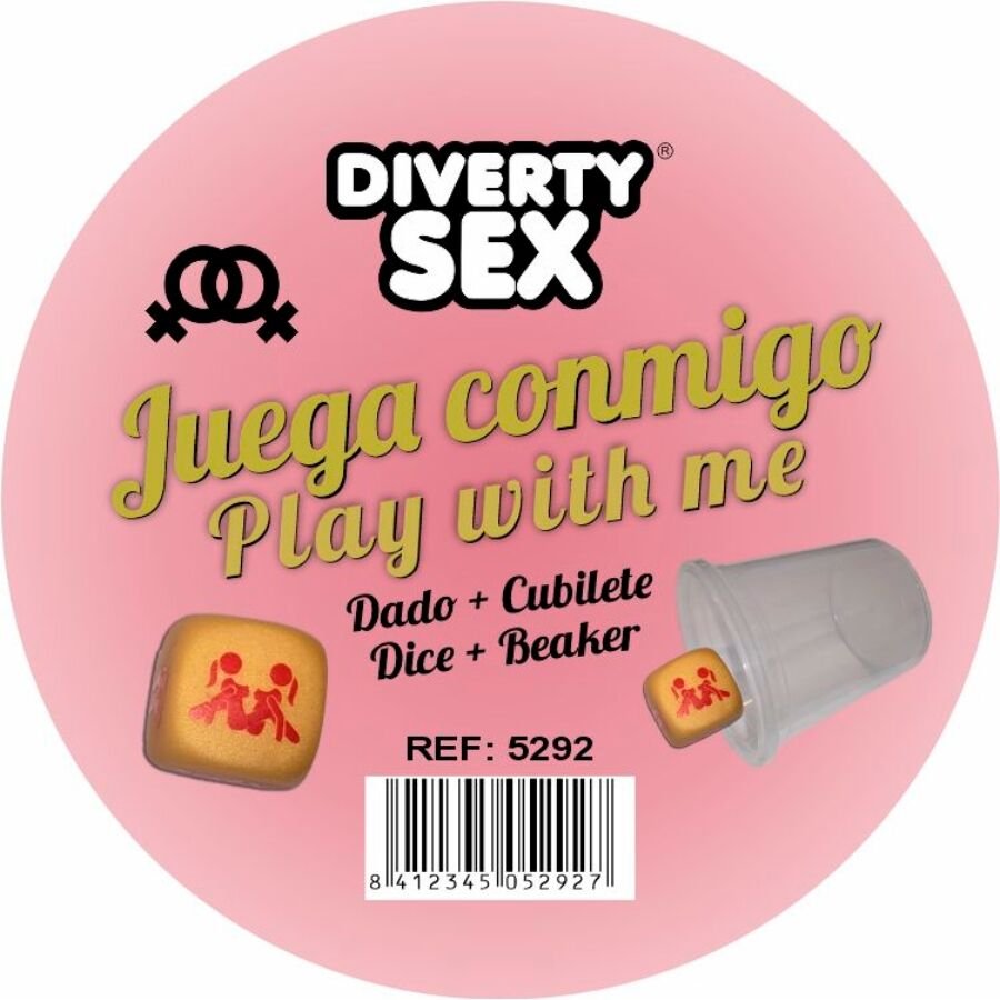 DIABLO PICANTE - DADO DURO DORADO POSTURAS CHICAS CON CUBILETE DIABLO PICANTE