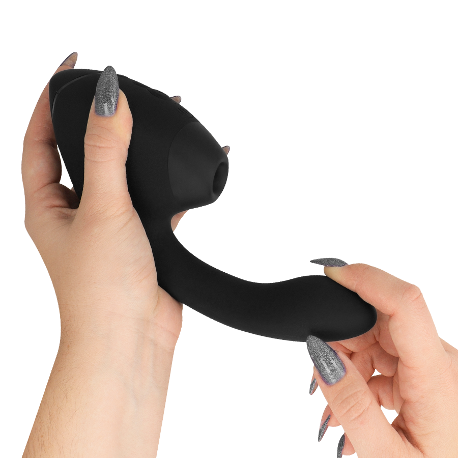 WOMANIZER - DUO NEXT ESTIMULADOR VIBRADOR DUAL CLÍTORIS & PUNTO·G NEGRO