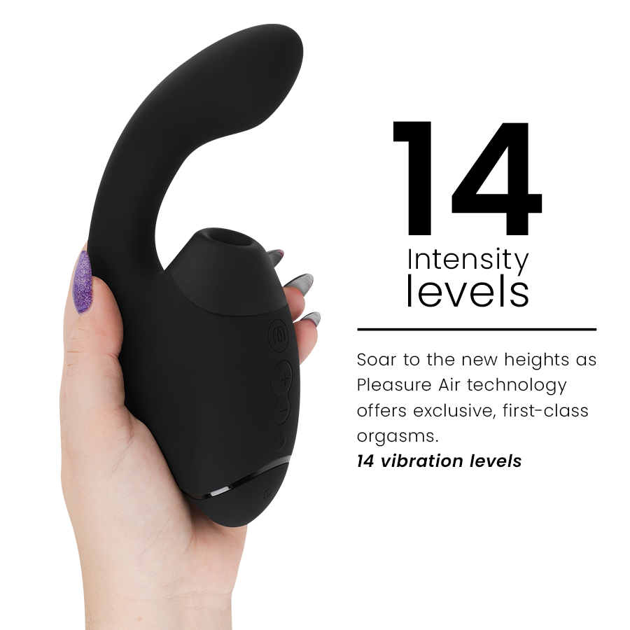 WOMANIZER - DUO NEXT ESTIMULADOR VIBRADOR DUAL CLÍTORIS & PUNTO·G NEGRO