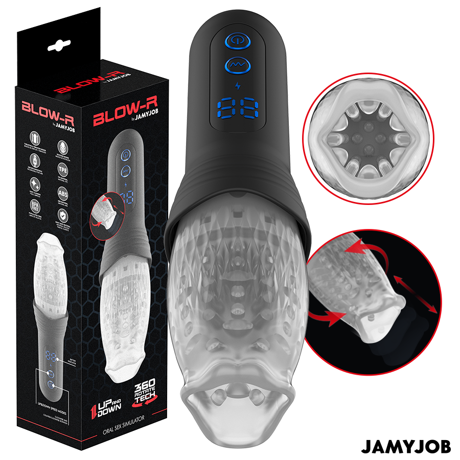 JAMYJOB - BLOW-R MASTURBADOR CON THRUSTING Y ROTACIÓN JAMYJOB