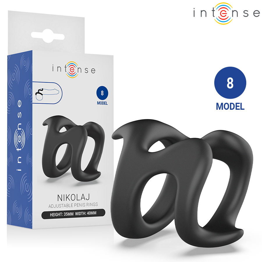 INTENSE - NIKOLAJ ADJUSTABLE PENIS RING MODEL 8 INTENSE FOR HIM