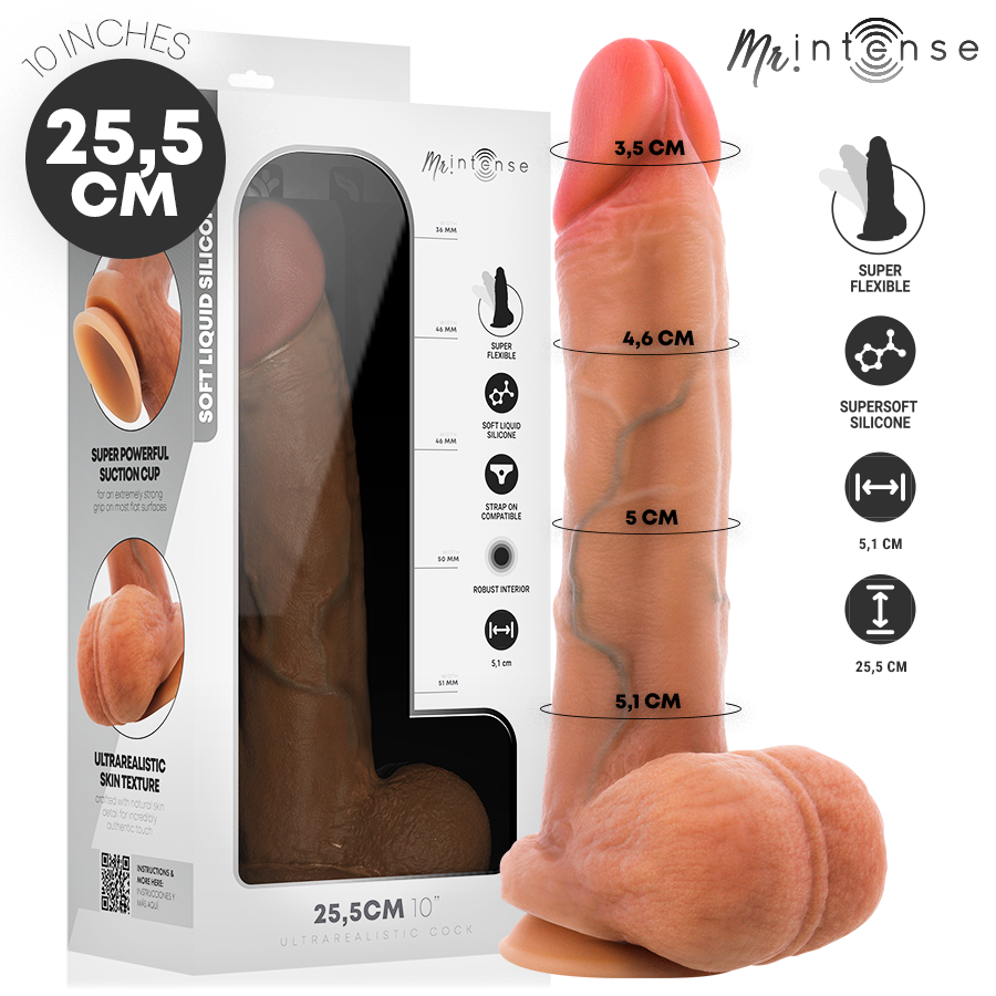MR INTENSE - GARY XL ULTRA-REALISTIC COCK WITH TESTICLES 25.5 CM -Ø- 5.1 CM MR. INTENSE DILDOS