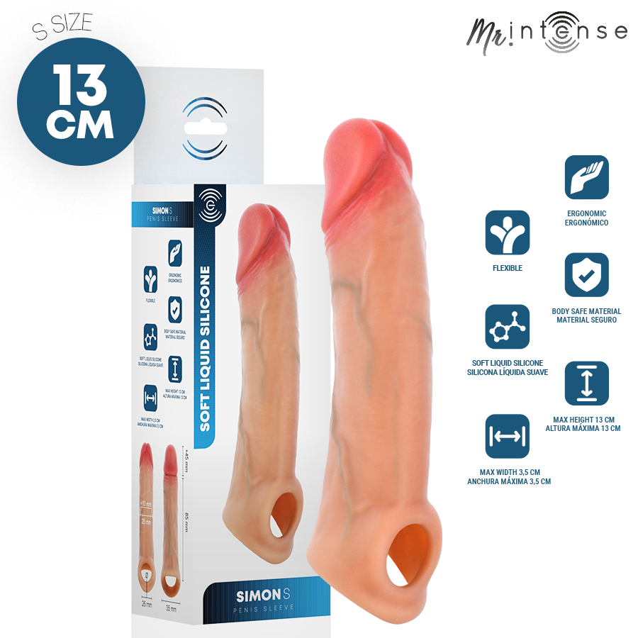 MR INTENSE - SIMON S SILICONE PENIS COVER 13 CM -Ø- 4 CM MR. INTENSE PENIS ACCESSORIES