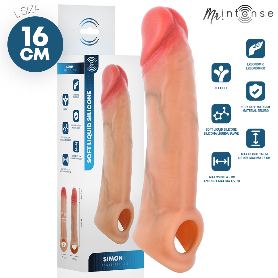 Comprar Mr Intense - Simon L Silicone Penis Cover 16 Cm -ø- 4.5 Cm