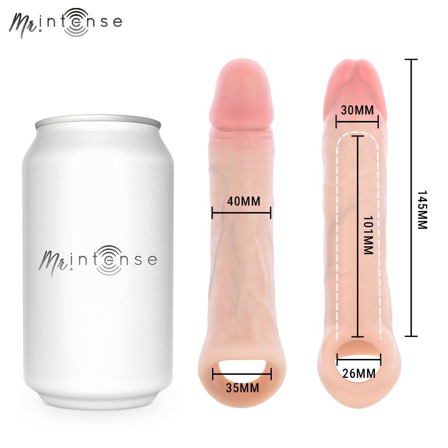 MR INTENSE - ARNOLD M ULTRA-REALISTIC VIBRATING PENIS SLEEVE 14.5 CM -Ø- 4 CM