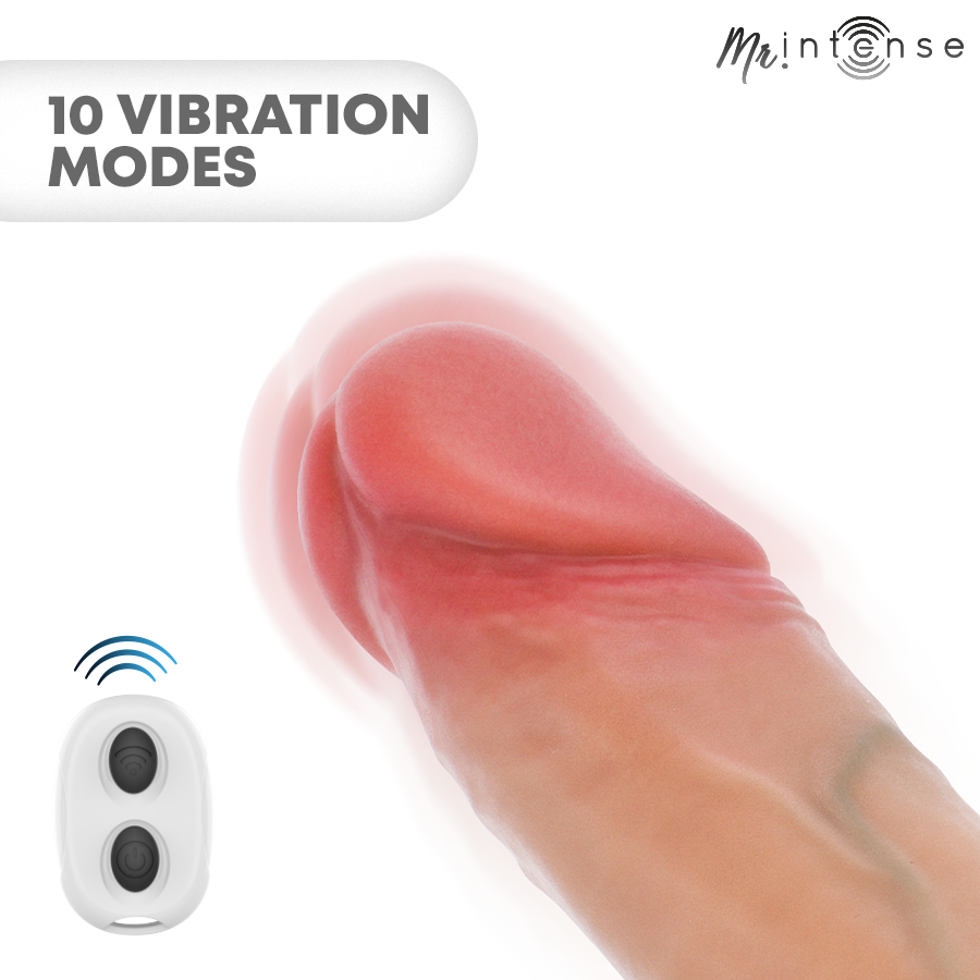 MR INTENSE - ARNOLD L ULTRA-REALISTIC VIBRATING PENIS SLEEVE REMOTE CONTROL 16 CM -Ø- 4.5 CM