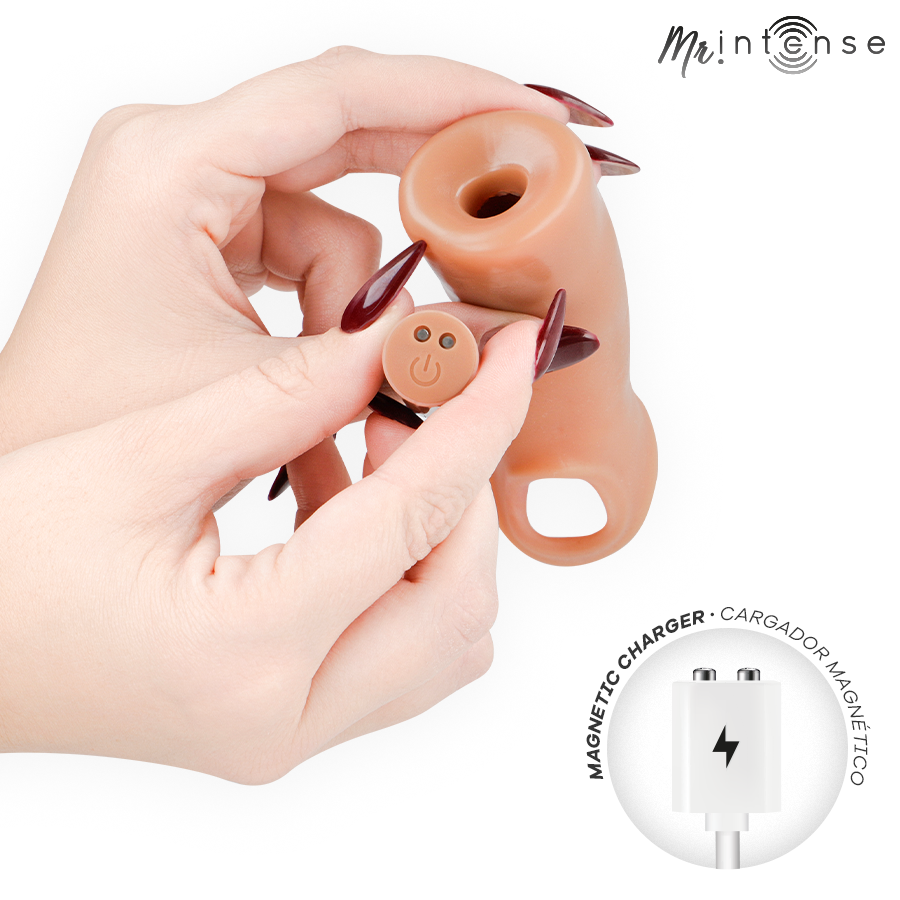 MR INTENSE - ARNOLD L ULTRA-REALISTIC VIBRATING PENIS SLEEVE REMOTE CONTROL 16 CM -Ø- 4.5 CM