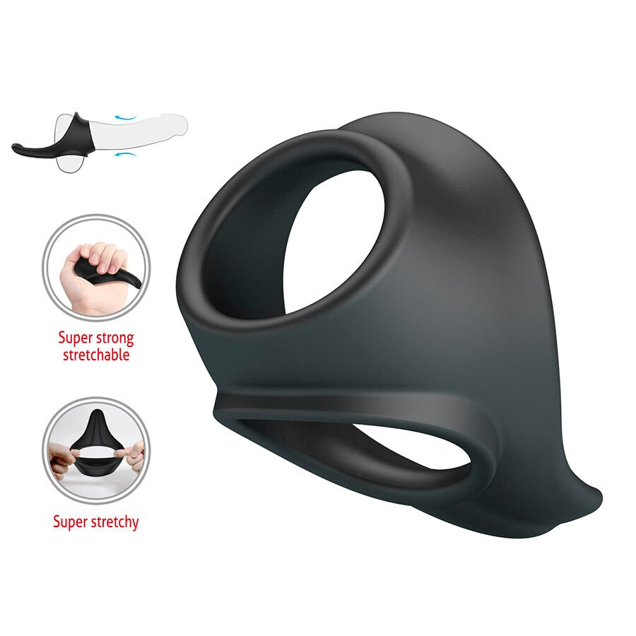 CRAZY BULL - ZADOK ANILLO ERGONÓMICO CON ESTIMULADOR DE PERINÉ