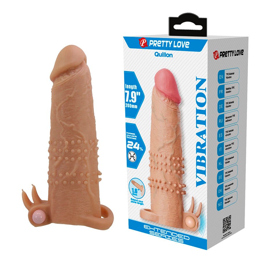 PRETTY LOVE - QUILLON FUNDA PARA PENE CON ESTIMULADOR DE CLÍTORIS Y VIBRACIÓN PRETTY LOVE MALE