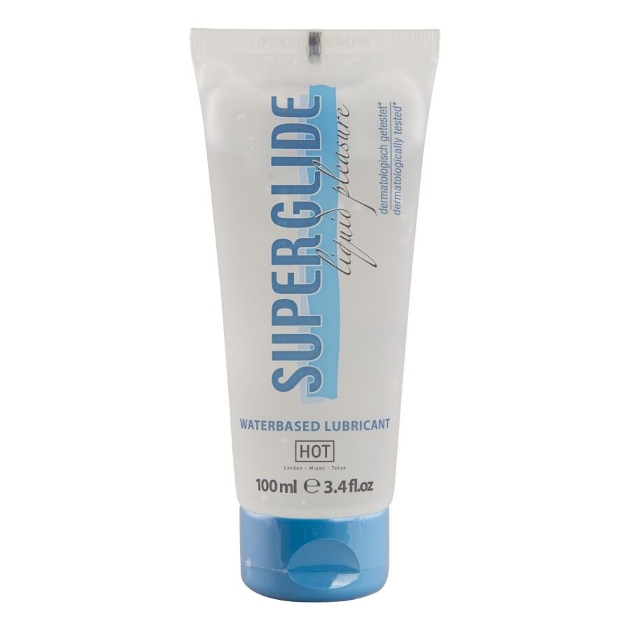 HOT - SUPERGLIDE LIQUID PLEASURE LUBRICANTE BASE AGUA 100 ML HOT