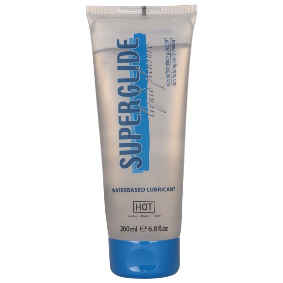 HOT - SUPERGLIDE LIQUID PLEASURE LUBRICANTE BASE AGUA 200 ML HOT