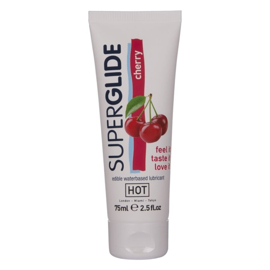 Comprar Hot - Superglide Lubricante Comestible Base Agua Cereza 75 Ml