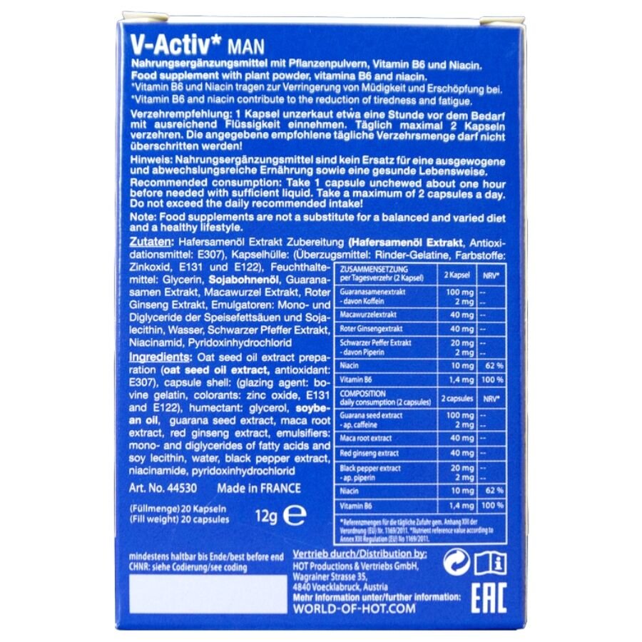 HOT - V-ACTIV CAPS MAN 20 UNITS