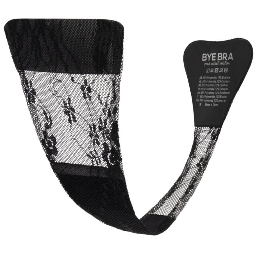 BYE-BRA - TANGA ADHESIVO ENCAJE NEGRO TALLA ÚNICA BYE BRA - UNDERWEAR
