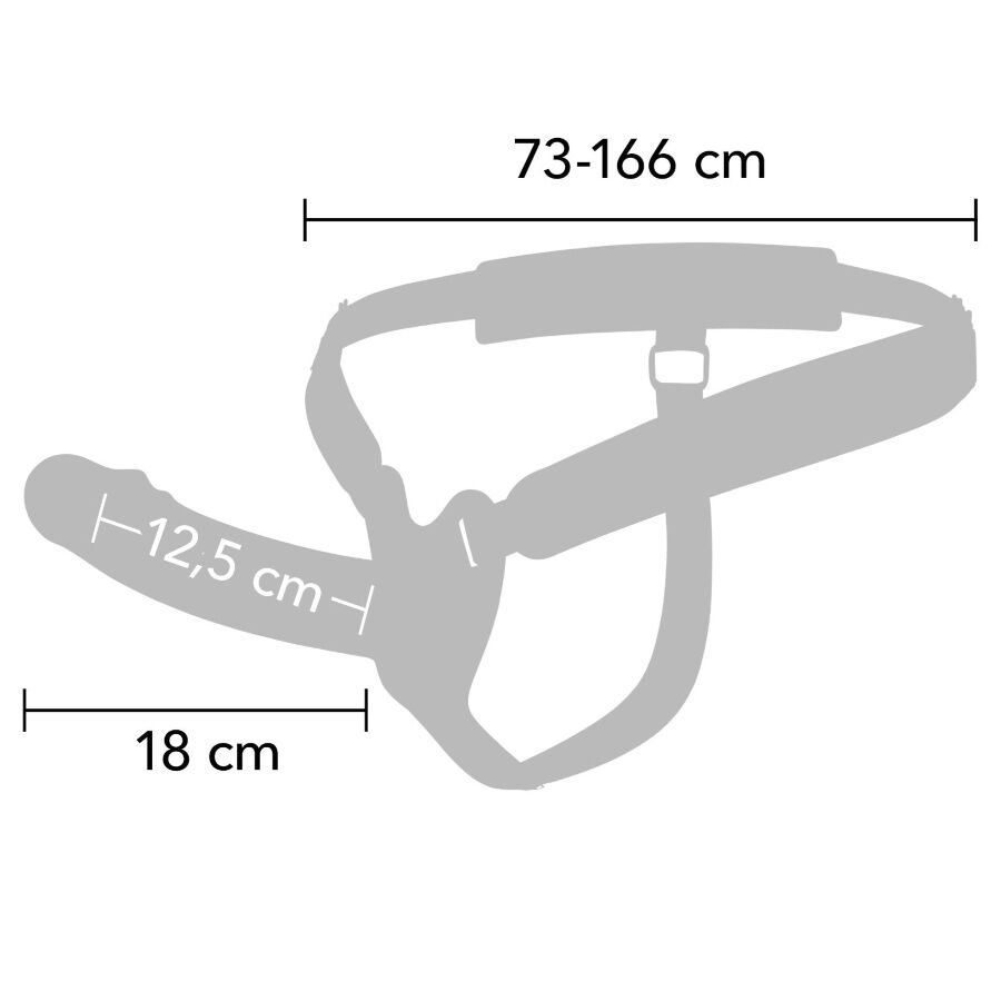 HIDDEN DESIRE - INFERNO STRAP-ON FUNDA PARA PENE 18 CM