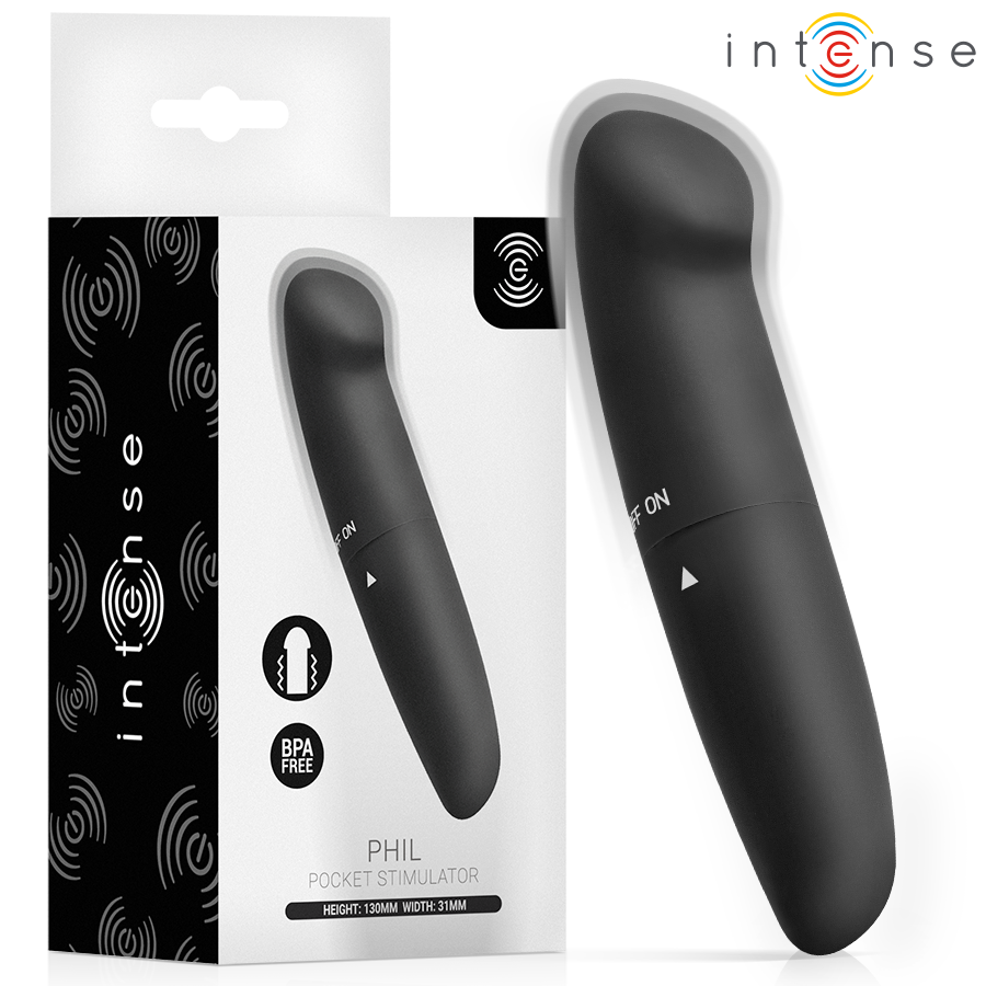 INTENSE - PHIL G-SPOT VIBRATOR BLACK 13 CM INTENSE FUN TOYS