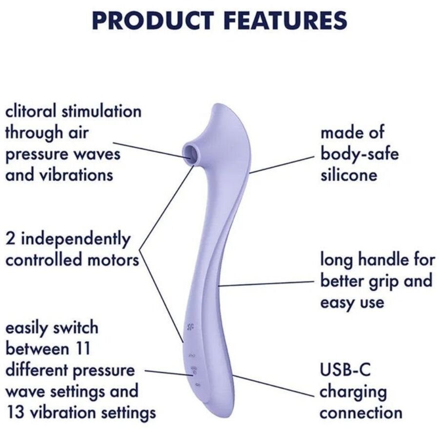 SATISFYER - EASY LOVER VIBRADOR & ESTIMULADOR AIR PULSE