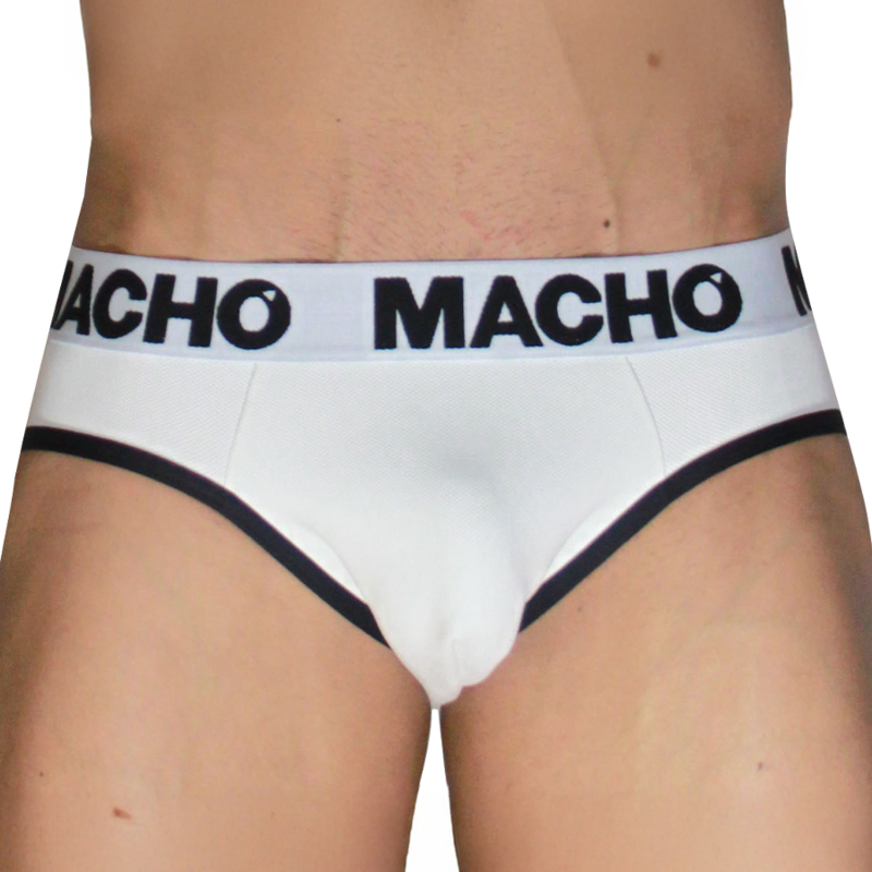 MACHO - MCH006 CLASSIC SLIP WHITE + BLACK L